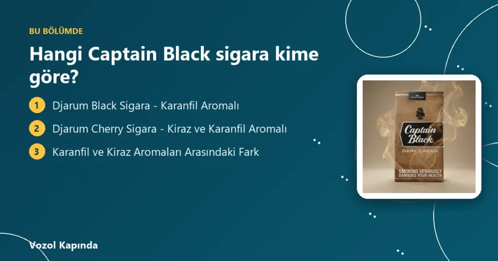 Hangi Captain Black sigara kime göre? - captain black sigara