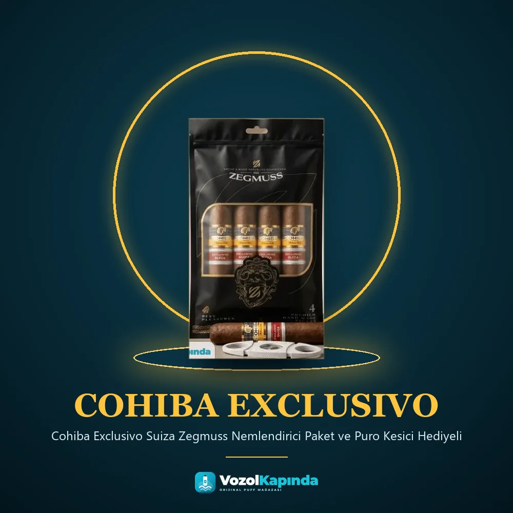 Cohiba Exclusivo Suiza Zegmuss Nemlendirici Paket ve Puro Kesici Hediyeli Bilgi Kartı Cohiba Exclusivo Suiza Zegmuss Nemlendirici Paket ve Puro Kesici Hediyeli özellikleri: orijinal ürün, kapıda ödeme, gizli paket