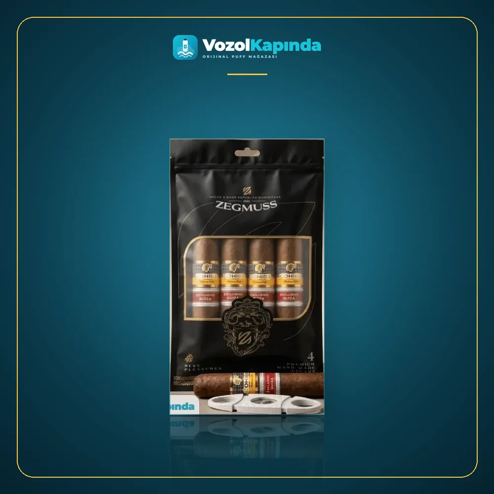 Cohiba Exclusivo Suiza Zegmuss Nemlendirici Paket ve Puro Kesici Hediyeli Paket Görünümü Cohiba Exclusivo Suiza Zegmuss Nemlendirici Paket ve Puro Kesici Hediyeli ürün görseli, orijinal puro