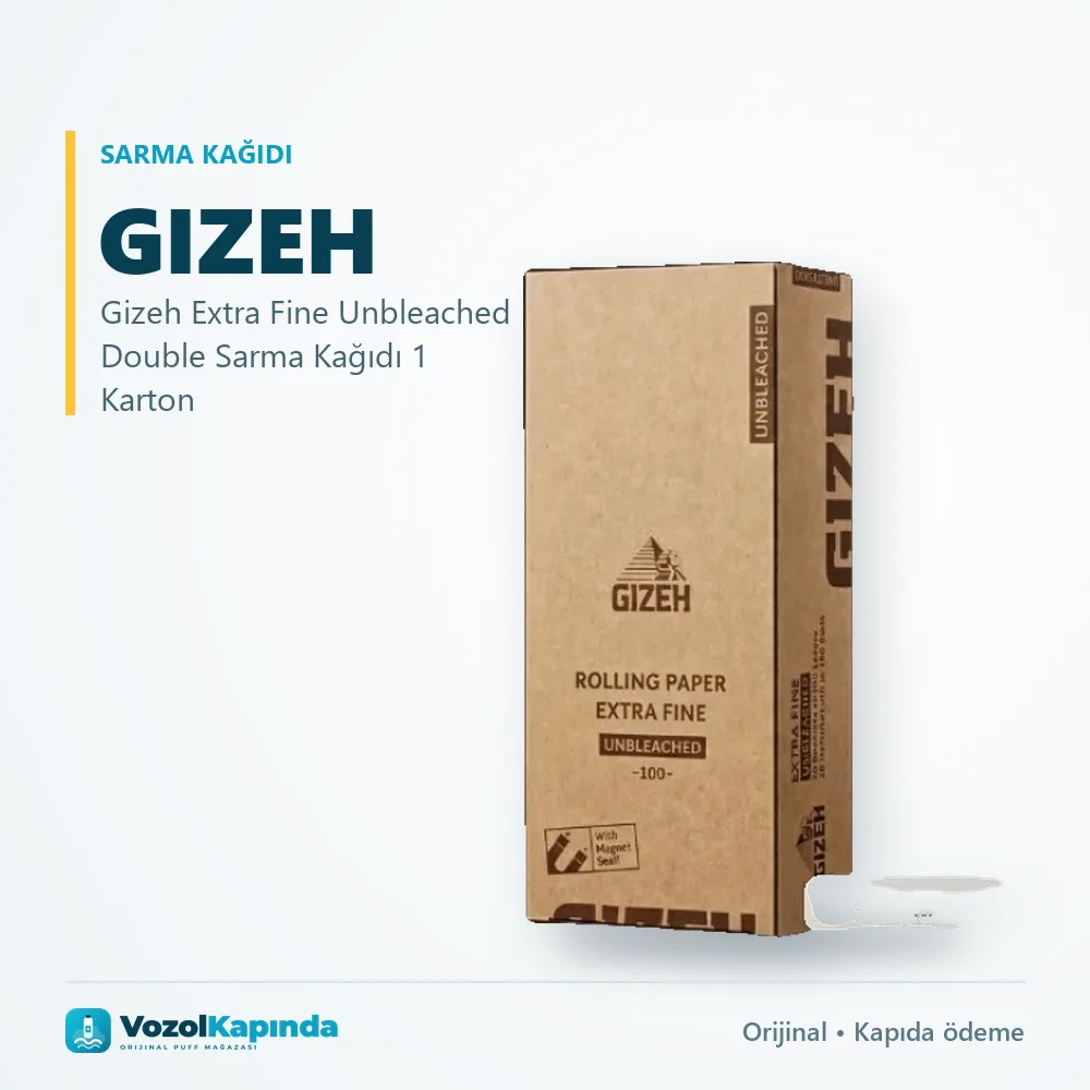 Gizeh Extra Fine Unbleached Double Sarma Kağıdı 1 Karton Bilgi Kartı Gizeh Extra Fine Unbleached Double Sarma Kağıdı 1 Karton özellikleri: orijinal ürün, kapıda ödeme, gizli paket