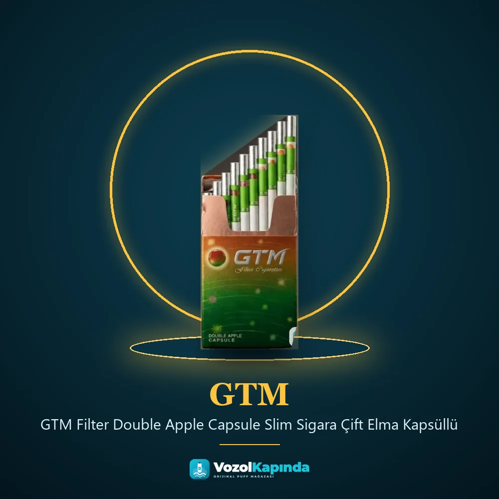 GTM Filter Double Apple Capsule Slim Sigara Çift Elma Kapsüllü Özellikleri GTM Filter Double Apple Capsule Slim Sigara Çift Elma Kapsüllü bilgi kartı, orijinal sigara
