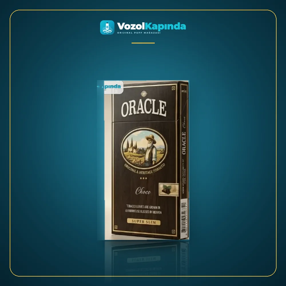 Oracle Choco Superslim Çikolatalı Sigara Paket Görünümü Oracle Choco Superslim Çikolatalı Sigara ürün görseli, orijinal sigara
