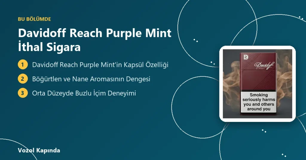 Davidoff Reach Purple Mint İthal Sigara - davidoff sigara