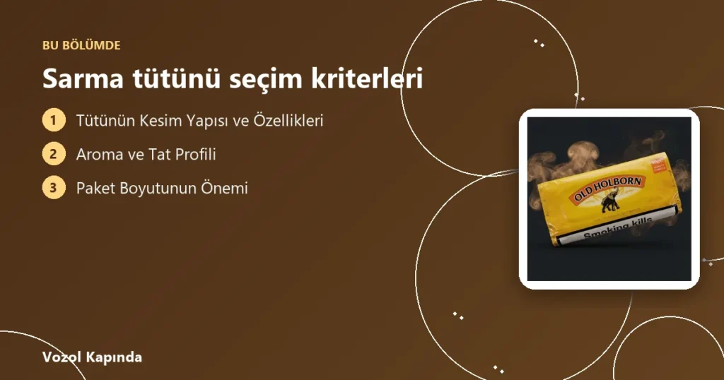 Sarma tütünü seçim kriterleri - sarma tütünü 50 gr