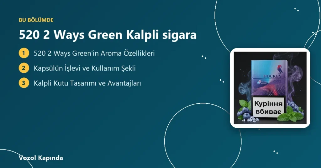 520 2 Ways Green Kalpli sigara - çift kapsüllü sigara