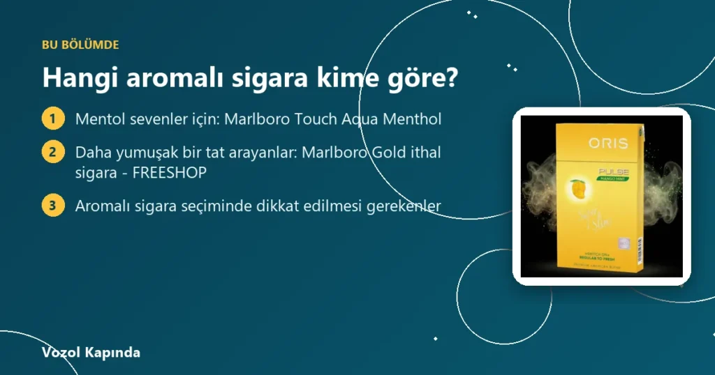 Hangi aromalı sigara kime göre? - aromalı sigara