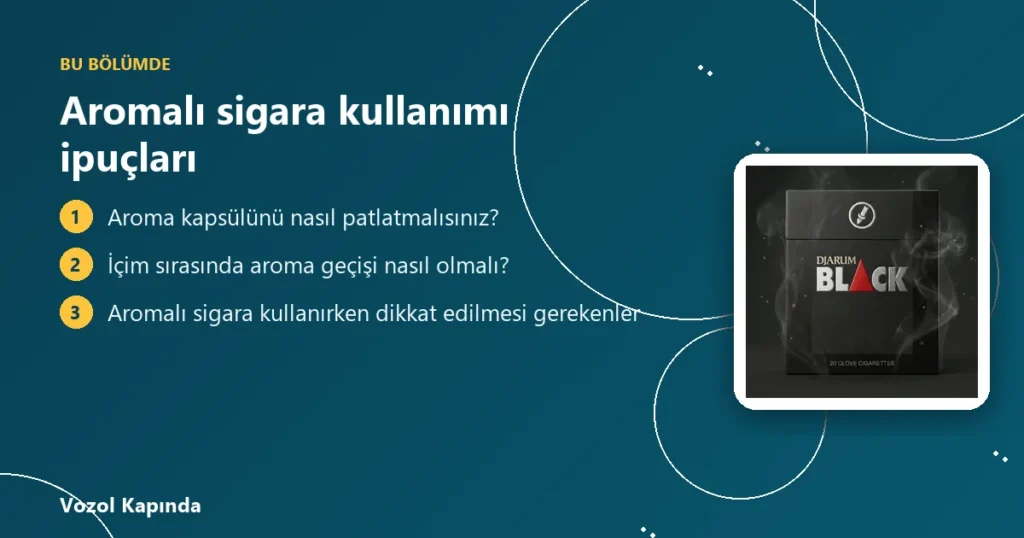 Aromalı sigara kullanımı ipuçları - aromalı sigara