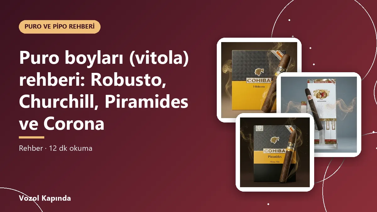 Puro boyları (vitola) rehberi: Robusto, Churchill, Piramides ve Corona