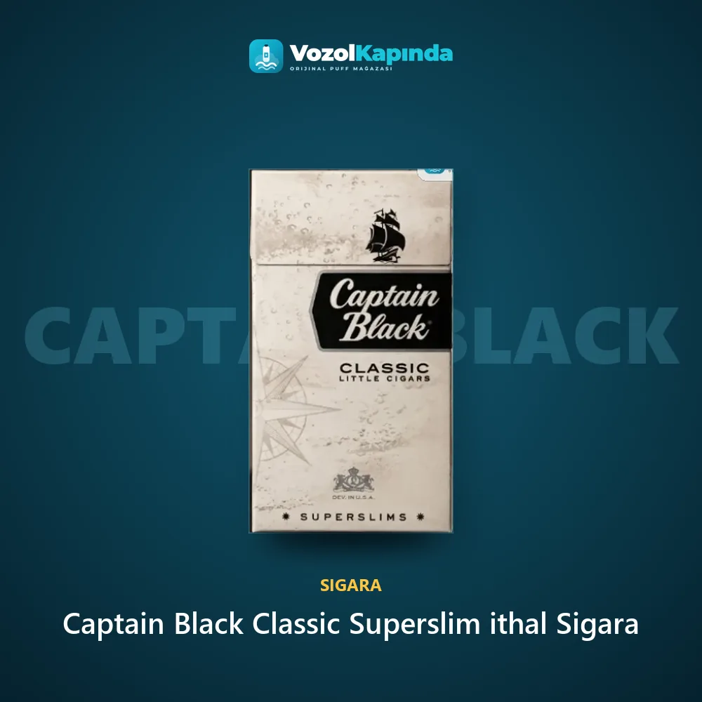 Captain Black Classic Superslim ithal Sigara Sipariş Bilgileri Captain Black Classic Superslim ithal Sigara bilgi kartı, orijinal sigara
