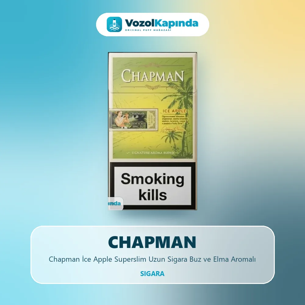 Chapman İce Apple Superslim Uzun Sigara Buz ve Elma Aromalı Özellikleri Chapman İce Apple Superslim Uzun Sigara Buz ve Elma Aromalı özellikleri: orijinal ürün, kapıda ödeme, gizli paket