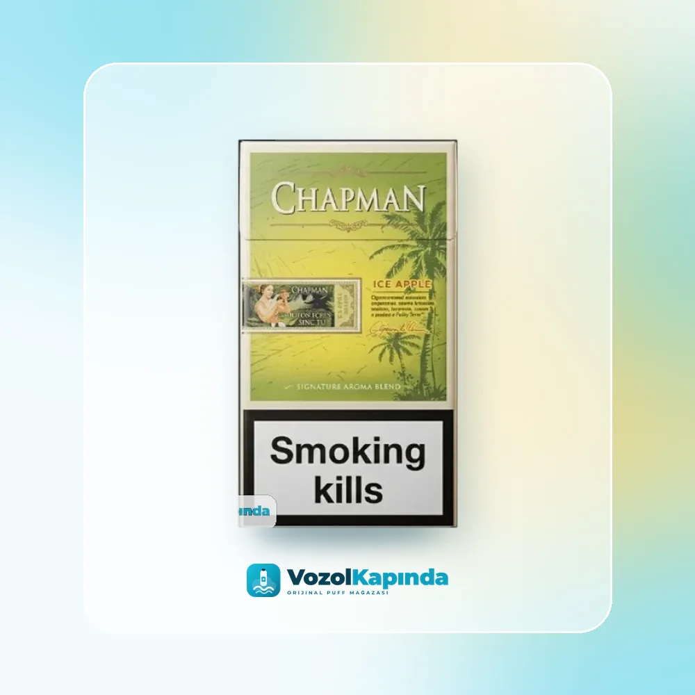 Chapman İce Apple Superslim Uzun Sigara Buz ve Elma Aromalı Satın Al Chapman İce Apple Superslim Uzun Sigara Buz ve Elma Aromalı, Vozol Kapında orijinal sigara