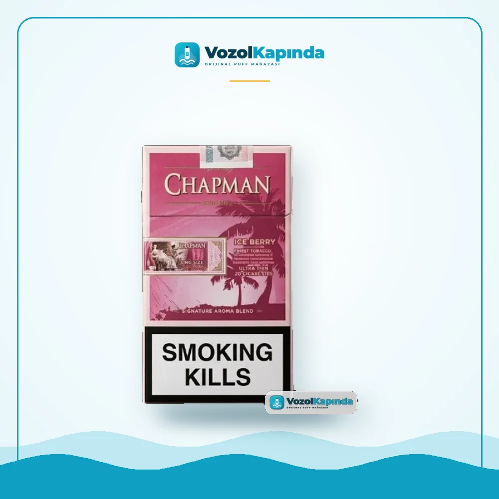 Chapman İce Berry Superslim Uzun Sigara Buz ve Dut Aromalı Sipariş Chapman İce Berry Superslim Uzun Sigara Buz ve Dut Aromalı, Vozol Kapında orijinal sigara