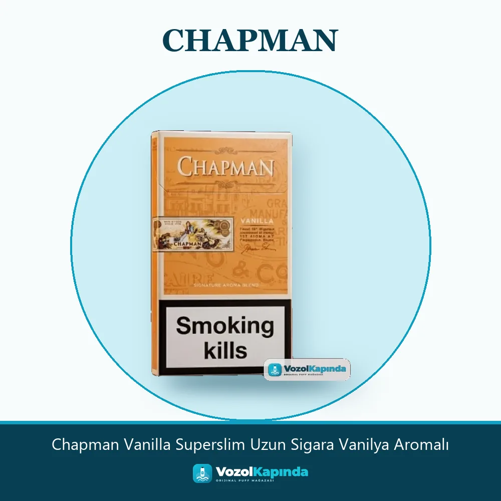 Chapman Vanilla Superslim Uzun Sigara Vanilya Aromalı bilgi kartı, orijinal sigara