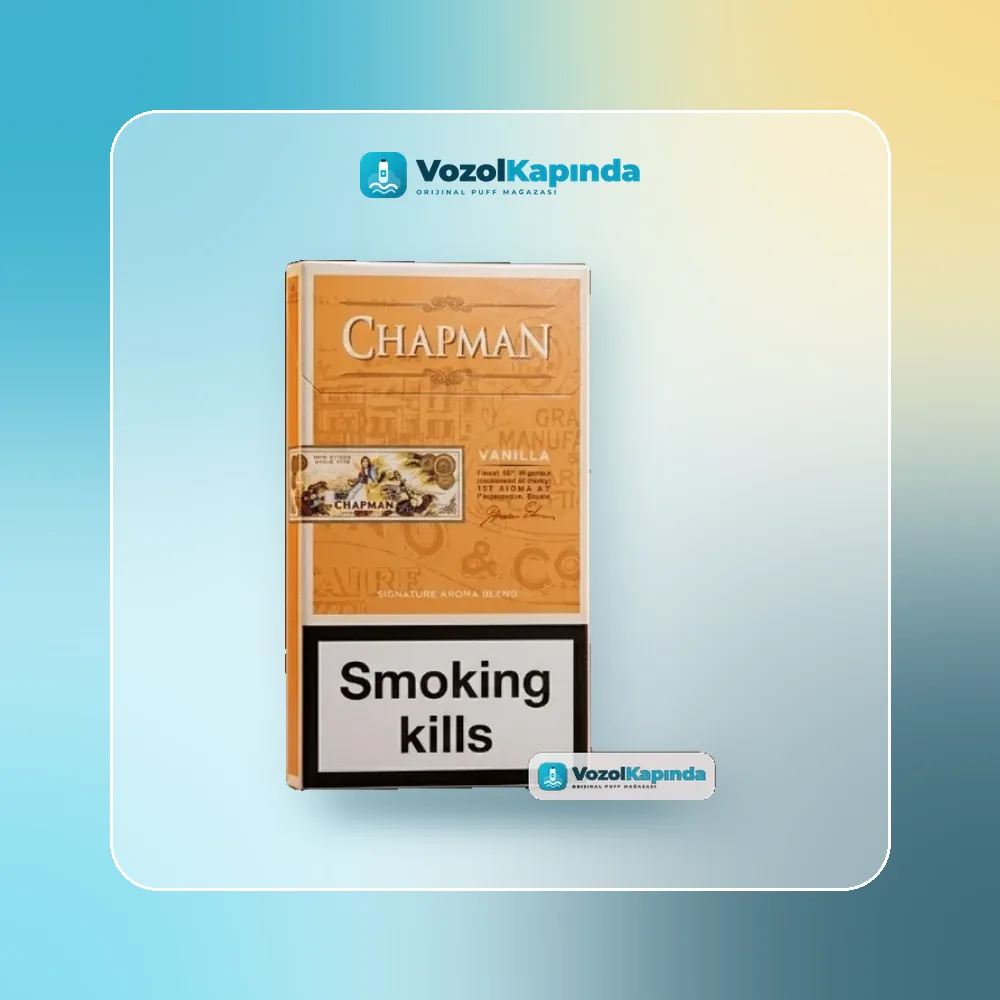 Chapman Vanilla Superslim Uzun Sigara Vanilya Aromalı paket görünümü