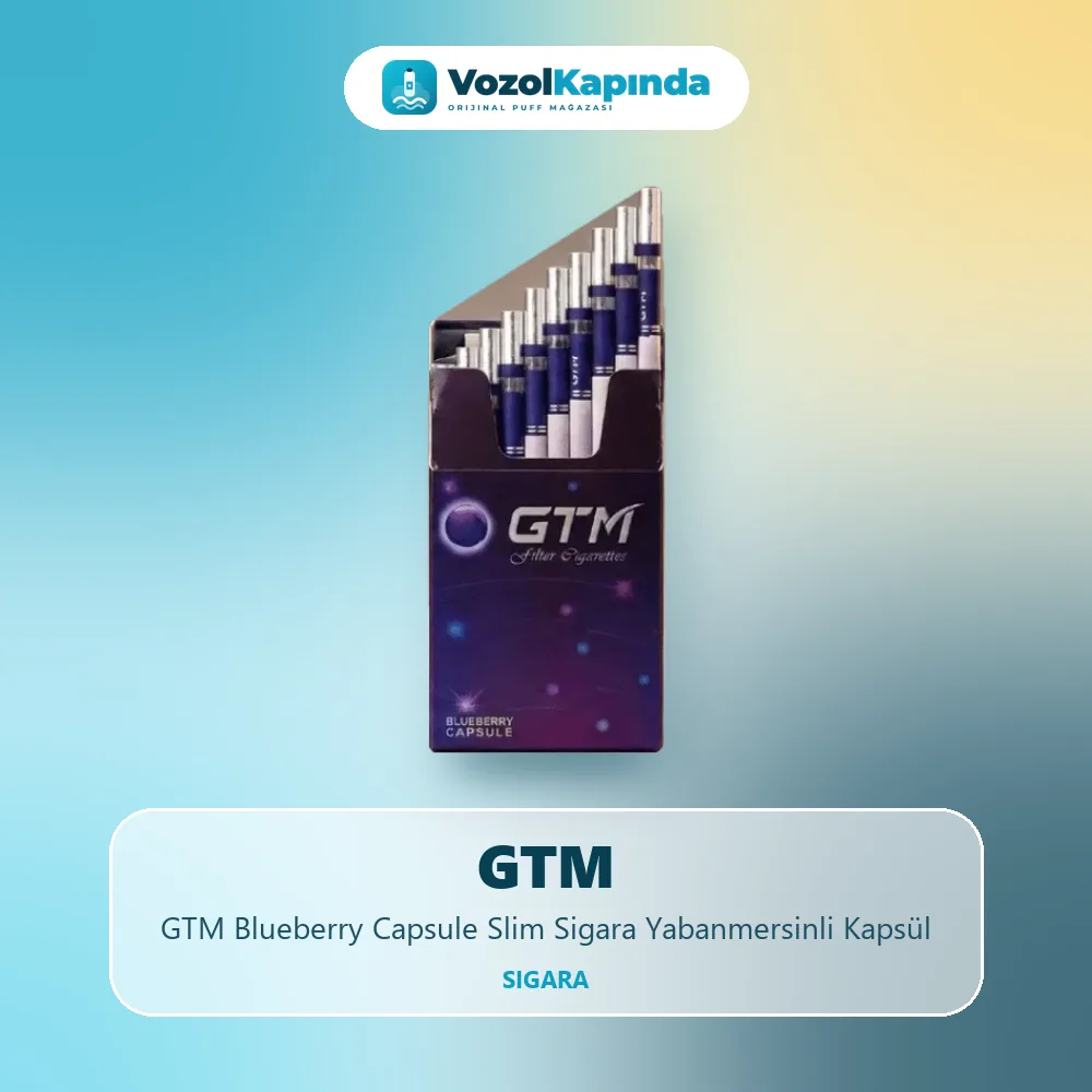 GTM Blueberry Capsule Slim Sigara Yabanmersinli Kapsül Özellikleri GTM Blueberry Capsule Slim Sigara Yabanmersinli Kapsül bilgi kartı, orijinal sigara