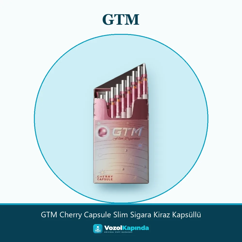 GTM Cherry Capsule Slim Sigara Kiraz Kapsüllü sipariş avantajları: kapıda ödeme ve gizli paket