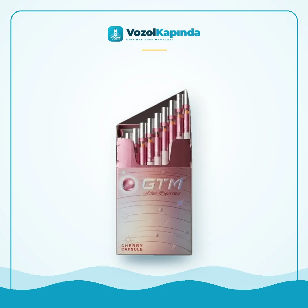 GTM Cherry Capsule Slim Sigara Kiraz Kapsüllü, Vozol Kapında orijinal sigara