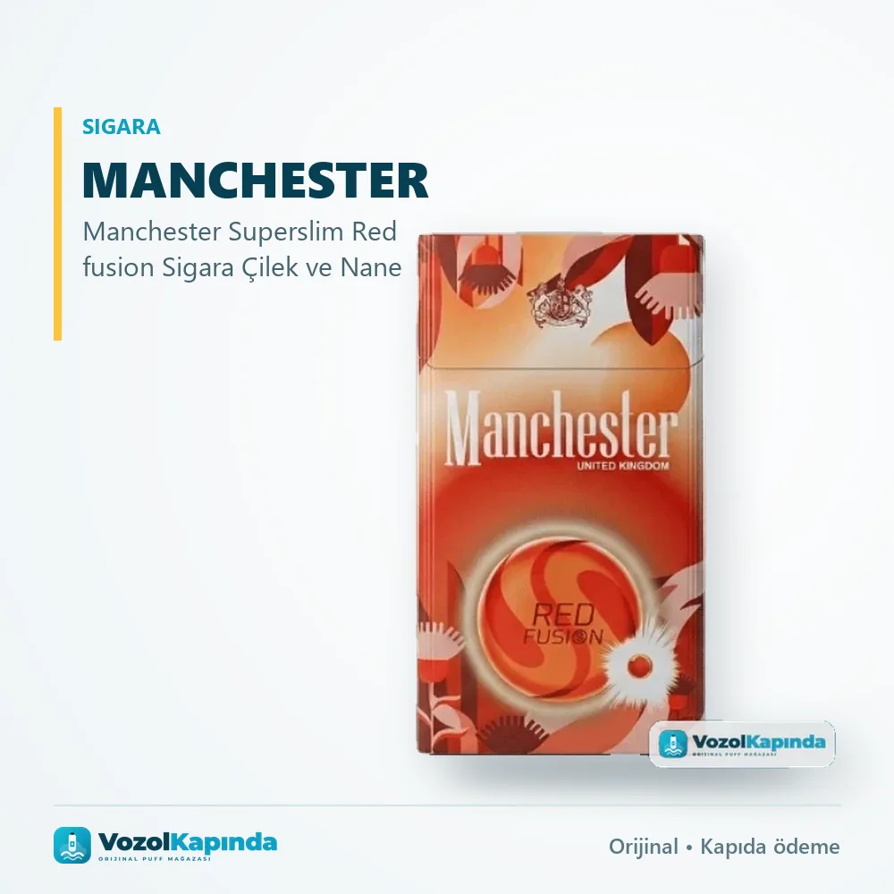 Manchester Superslim Red fusion Sigara Çilek ve Nane Özellikleri Manchester Superslim Red fusion Sigara Çilek ve Nane özellikleri: orijinal ürün, kapıda ödeme, gizli paket