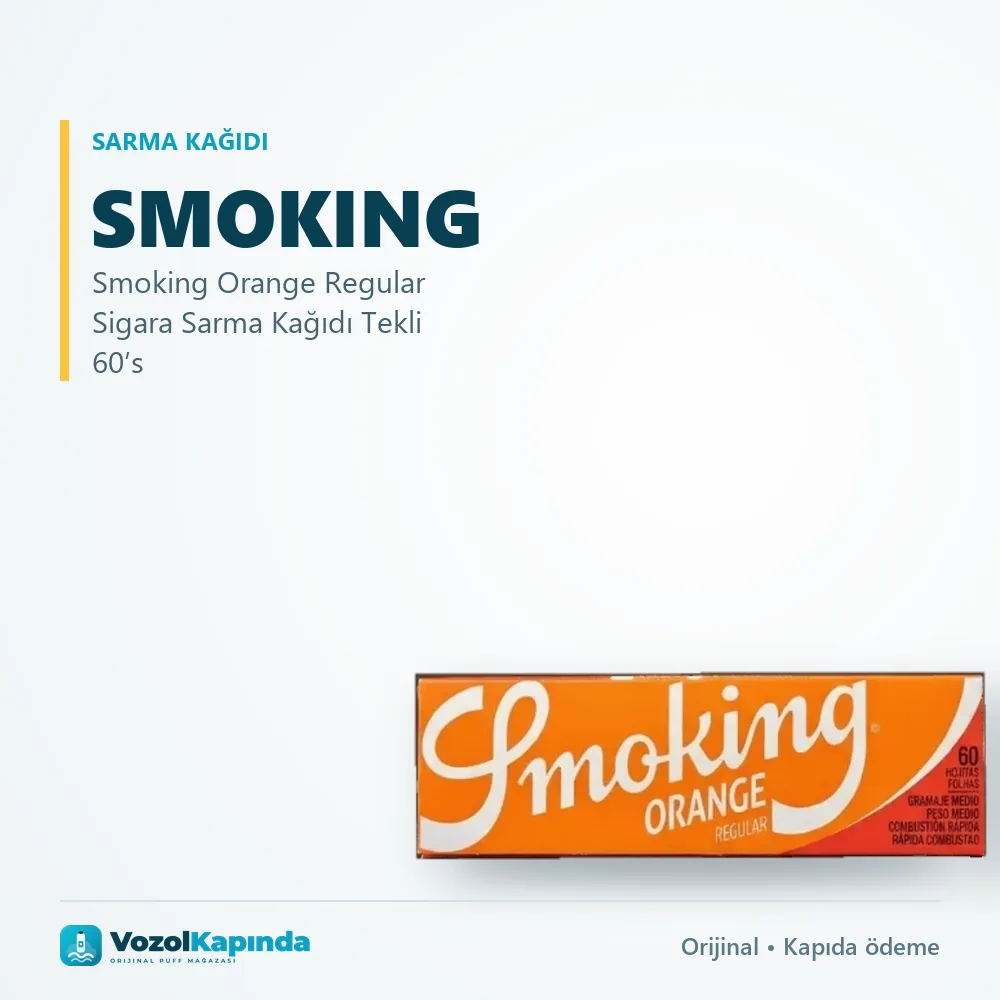 Smoking Orange Regular Sigara Sarma Kağıdı Tekli 60’s Sipariş Bilgileri Smoking Orange Regular Sigara Sarma Kağıdı Tekli 60’s özellikleri: orijinal ürün, kapıda ödeme, gizli paket