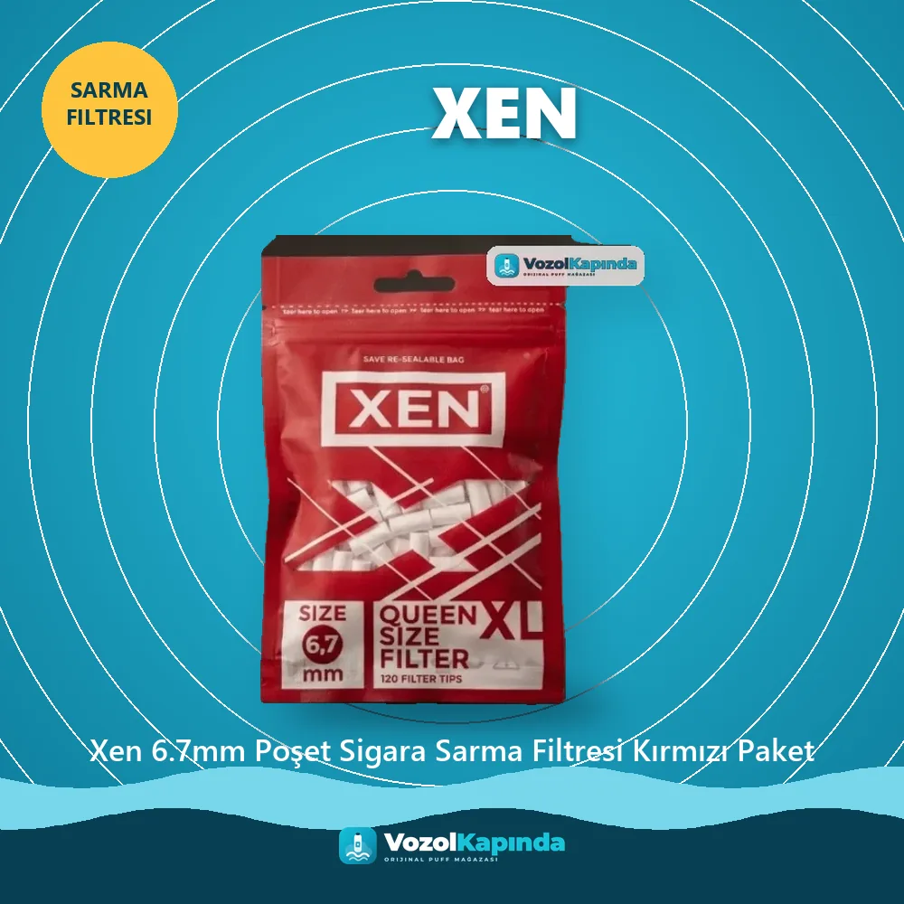 Xen 6.7mm Poşet Sigara Sarma Filtresi Kırmızı Paket Özellikleri Xen 6.7mm Poşet Sigara Sarma Filtresi Kırmızı Paket sipariş avantajları: kapıda ödeme ve gizli paket