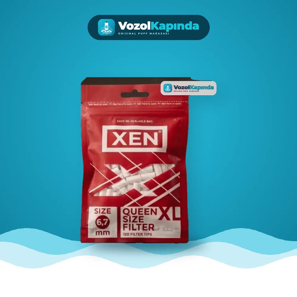 Xen 6.7mm Poşet Sigara Sarma Filtresi Kırmızı Paket Sipariş Xen 6.7mm Poşet Sigara Sarma Filtresi Kırmızı Paket, Vozol Kapında orijinal sarma filtresi