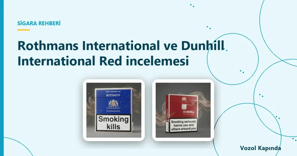 Rothmans International ve Dunhill International Red incelemesi - ithal sigara markaları