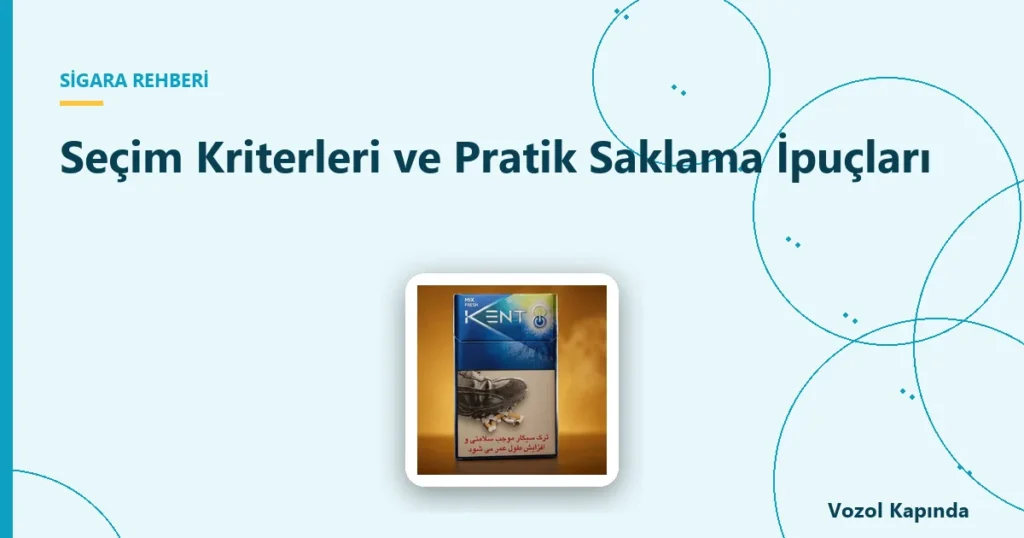 Seçim Kriterleri ve Pratik Saklama İpuçları - kent nanotek