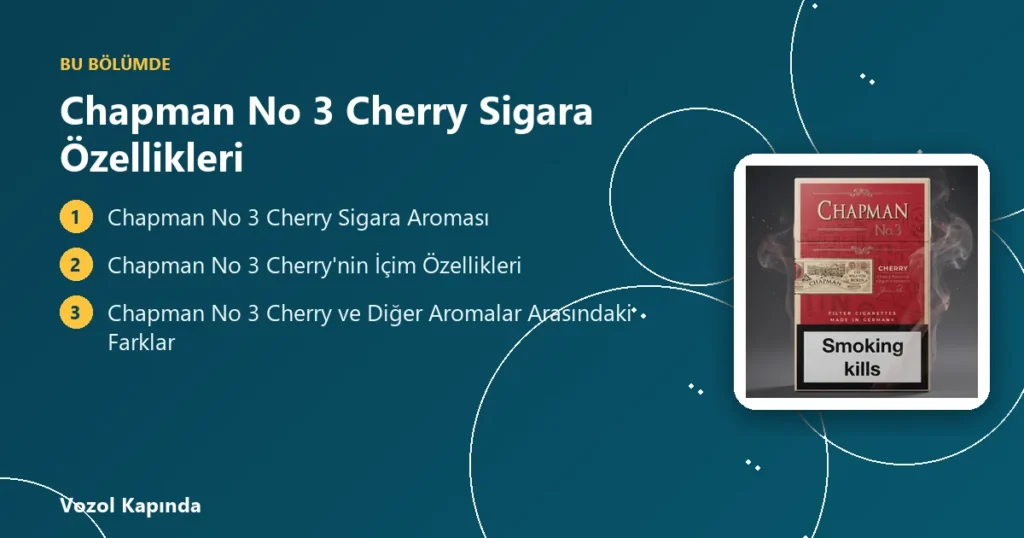 Chapman No 3 Cherry Sigara Özellikleri - chapman sigara