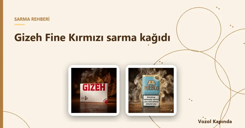 Gizeh Fine Kırmızı sarma kağıdı - gizeh sarma kağıdı