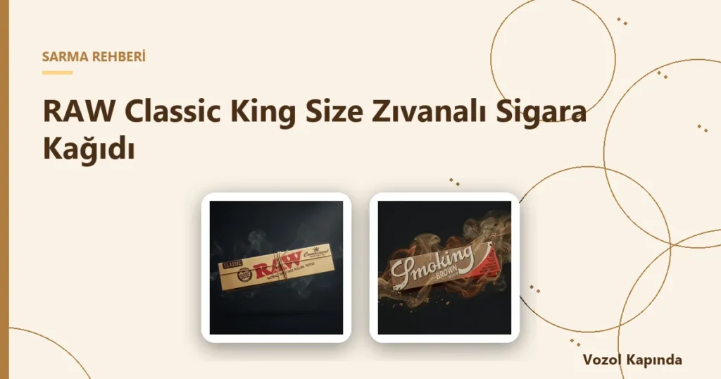 RAW Classic King Size Zıvanalı Sigara Kağıdı - zıvanalı sigara kağıdı