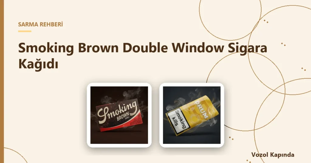Smoking Brown Double Window Sigara Kağıdı - smoking sigara kağıdı