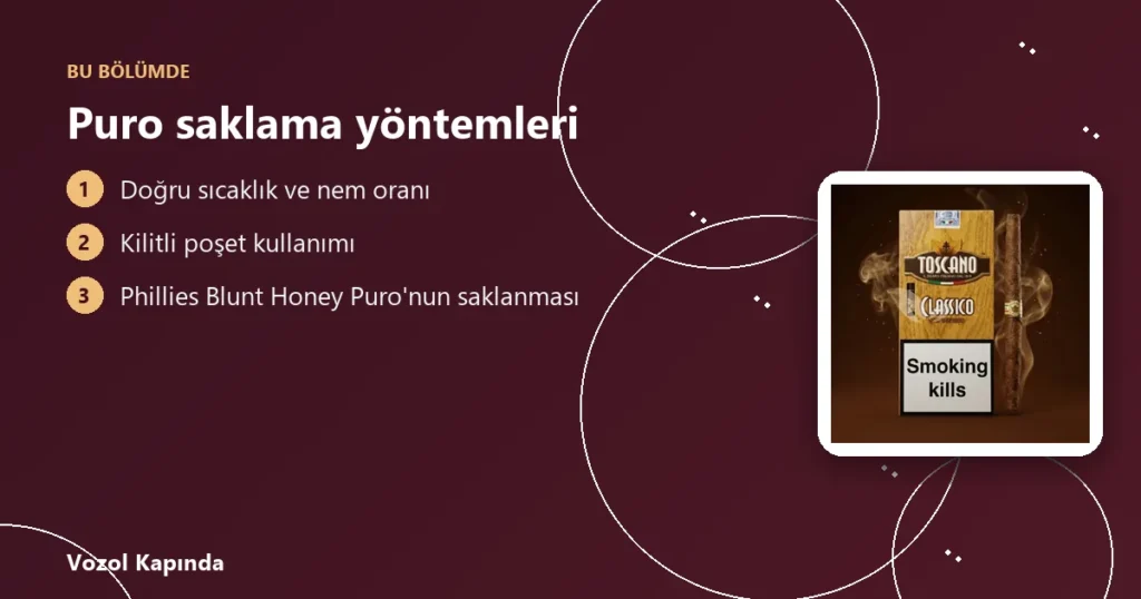 Puro saklama yöntemleri - puro nasıl içilir