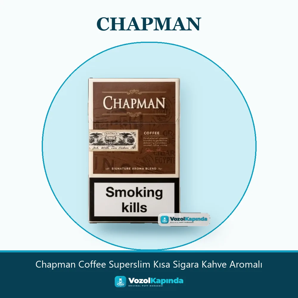 Chapman Coffee Superslim Kısa Sigara Kahve Aromalı sipariş avantajları: kapıda ödeme ve gizli paket