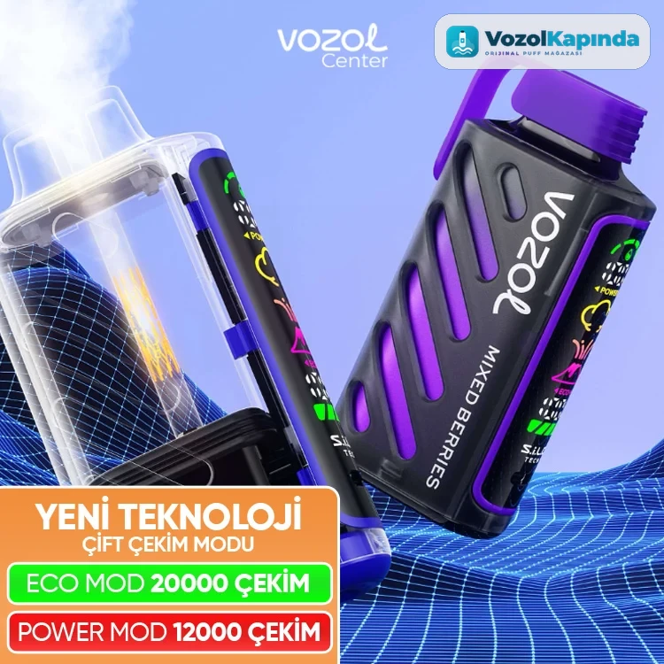 Vozol Gear Power 20000 Blue Razz Ice - görsel 3