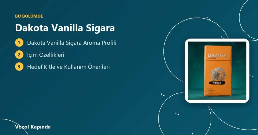 Dakota Vanilla Sigara - dakota sigara