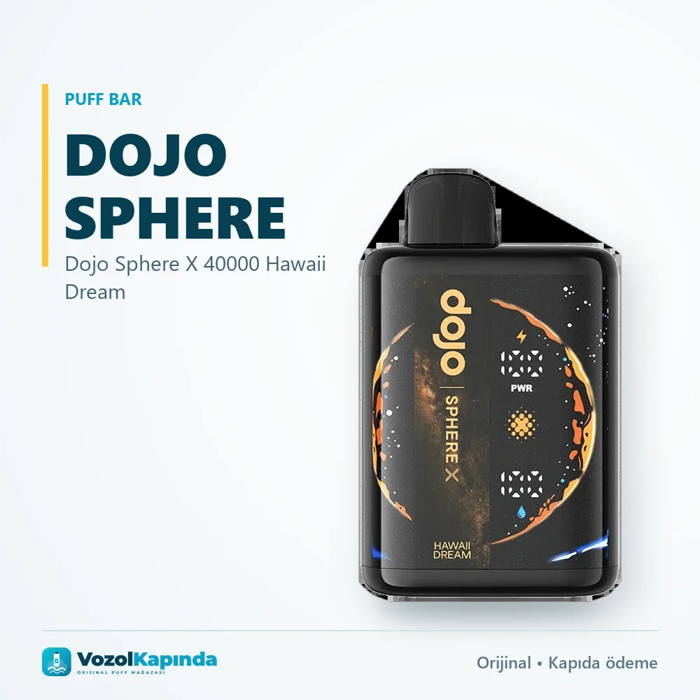 Dojo Sphere X 40000 Hawaii Dream bilgi kartı, orijinal puff bar