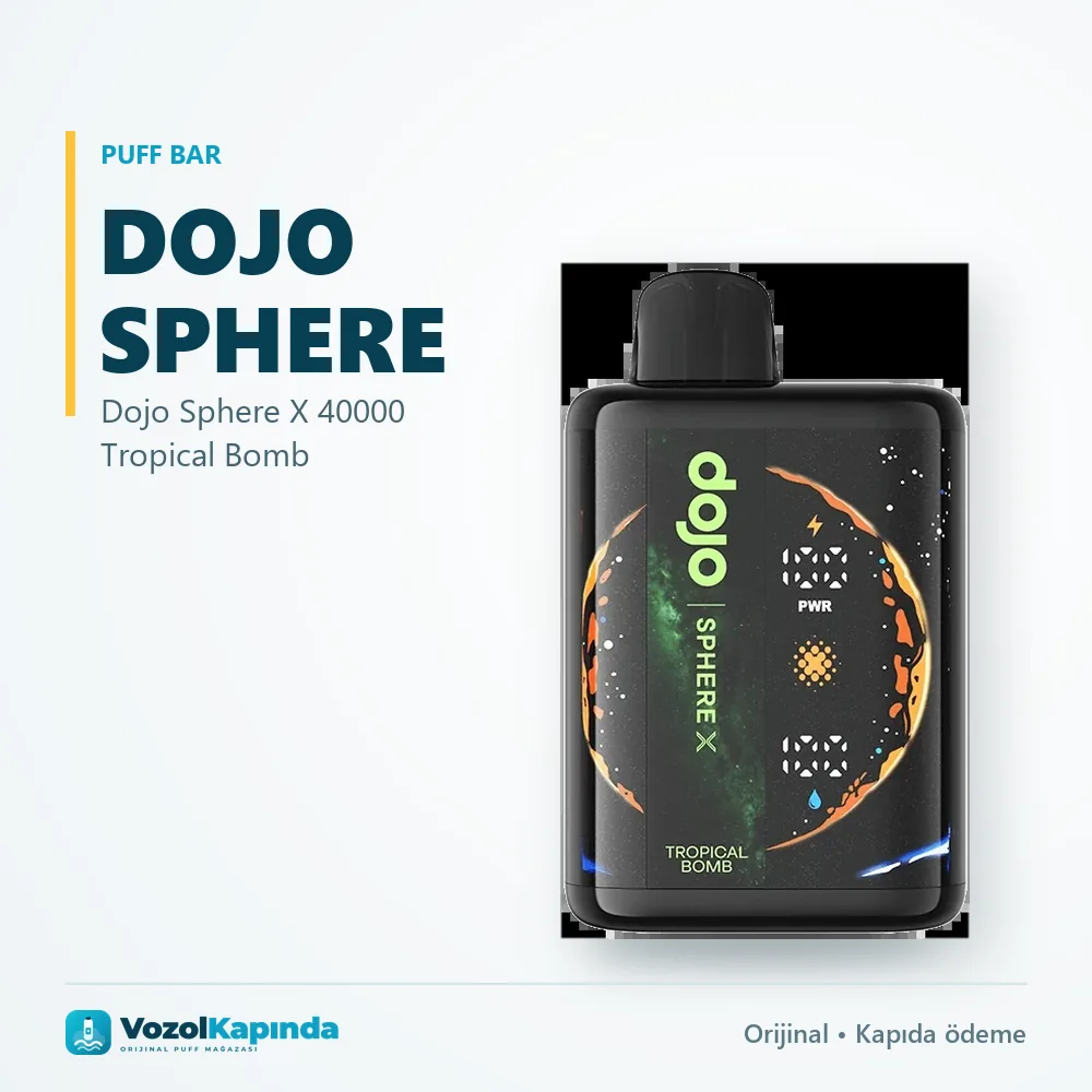 Dojo Sphere X 40000 Tropical Bomb Özellikleri Dojo Sphere X 40000 Tropical Bomb bilgi kartı, orijinal puff bar