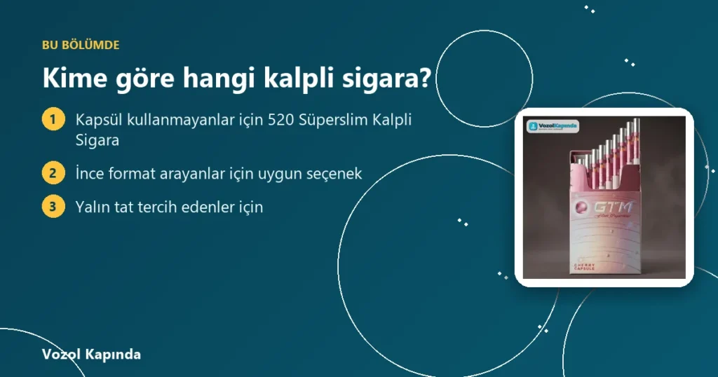Kime göre hangi kalpli sigara? - kalpli sigara