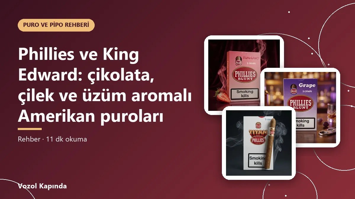 Phillies ve King Edward: çikolata, çilek ve üzüm aromalı Amerikan puroları